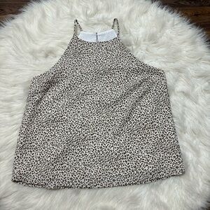 Gilli Leopard Print Tank Top Blouse Polyester Career Business Top